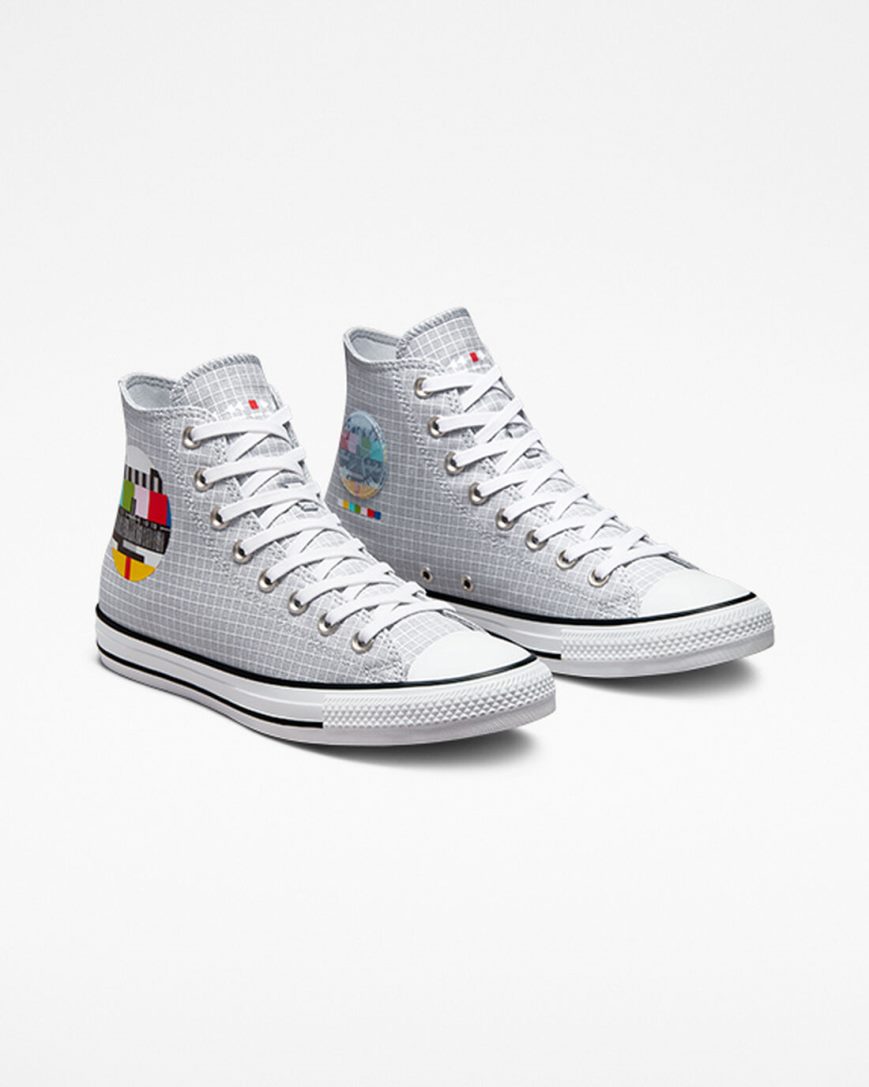 Tenisi Inalti Barbati Converse Chuck Taylor All Star Color Grid Gri Colorati | RO JAR13U106